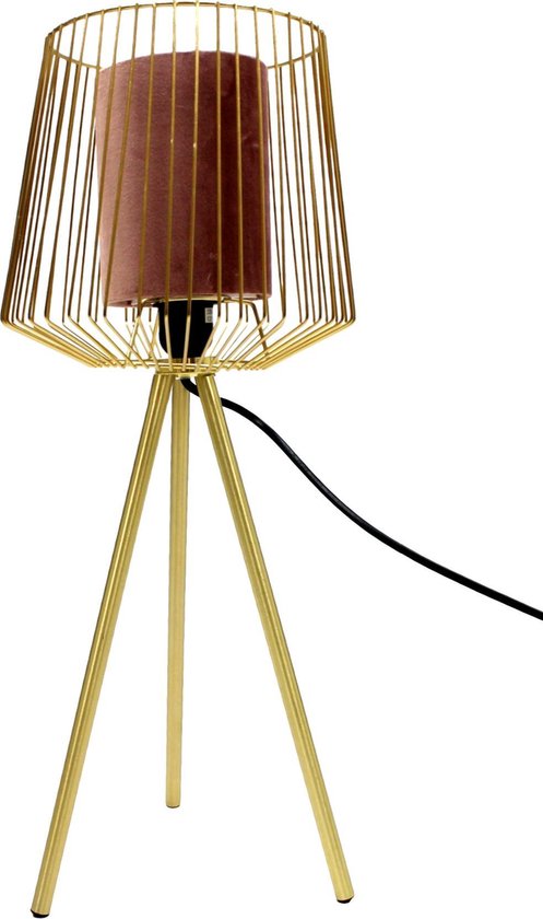 Tafellamp - stalamp - 50 cm - E27 LED - 40 - goudkleurig -