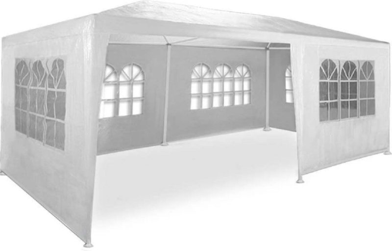 MaxxGarden Partytent - Paviljoen - 300 x 600 x 250 cm - met zijwanden - Waterdicht Pro - 32mm buizen – Wit